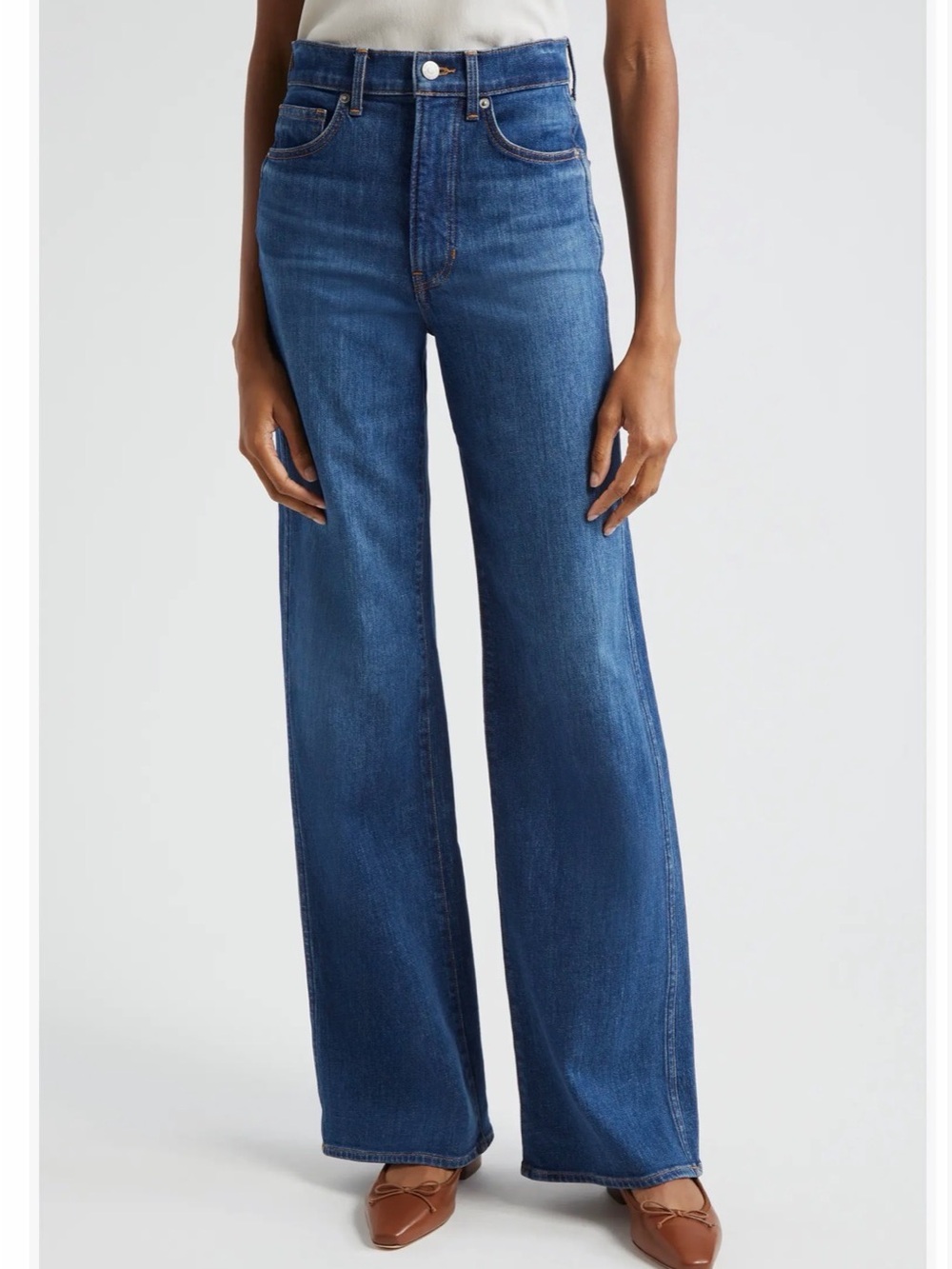 Veronica Beard Women’s Taylor High Rise Wide Leg Jeans In Bright-blue 27
